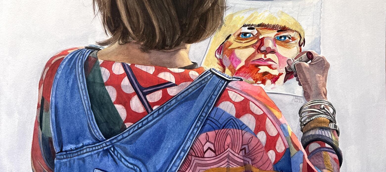 Julia Karl, Portrait of Artist Alison Chaplin (detail)