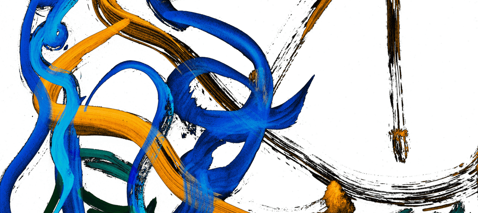 absract blue, yellow and black lines