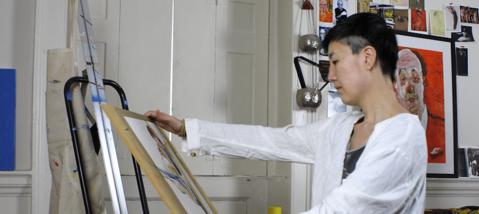 Zi Ling in her studio
