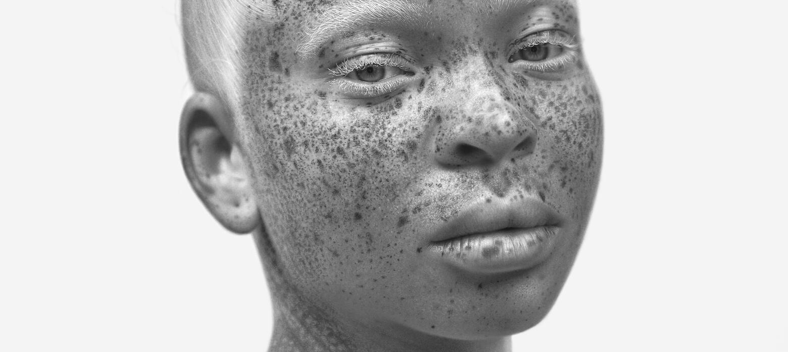 A hyperrealistic pencil portrait. 