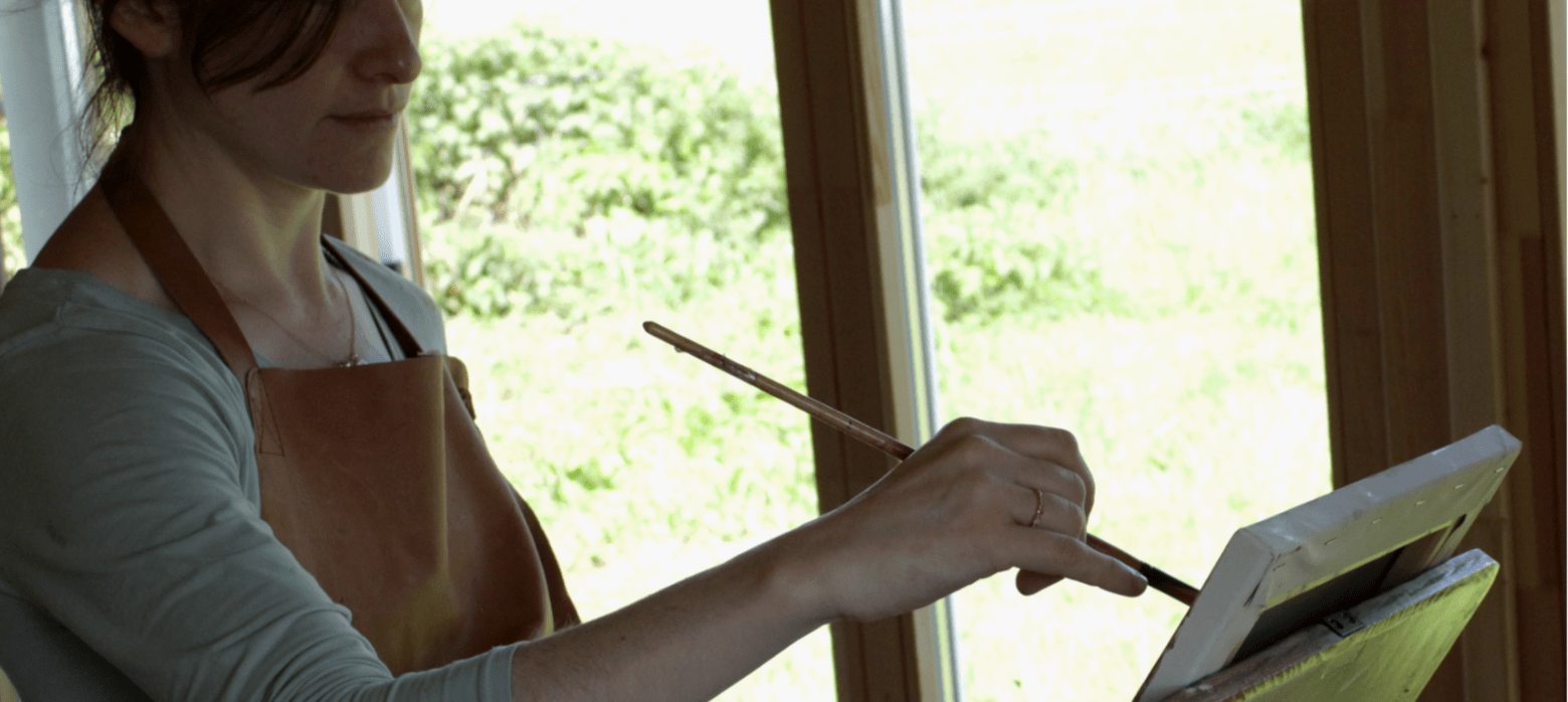 Kayla Martell in studio