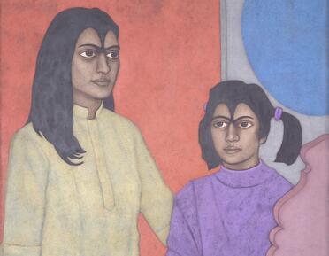 A portrait of a mother and daughter. 