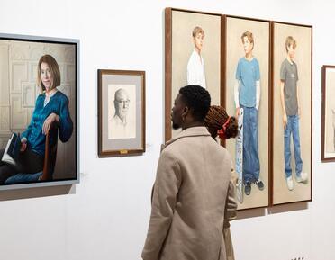 A visitor at the RP Annual Exhibition