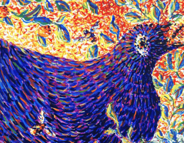 colourful drawing of a bird